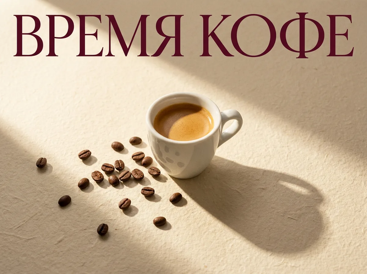 Картинка с надписью ВРЕМЯ КОФЕ — результат